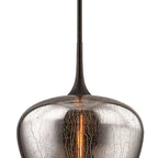 nuvlight Esar Mid-Century Seeded Glass Teardrop Pendant