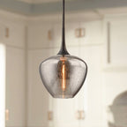 nuvlight Esar Mid-Century Seeded Glass Teardrop Pendant