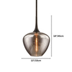 nuvlight Esar Mid-Century Seeded Glass Teardrop Pendant