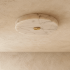 nuvlight Gaba Modern Luxury Alabaster Flushmount Light
