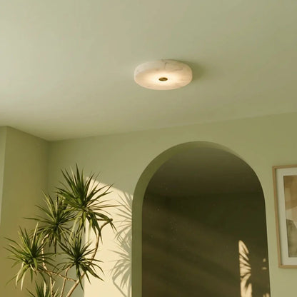 nuvlight Gaba Modern Luxury Alabaster Flushmount Light