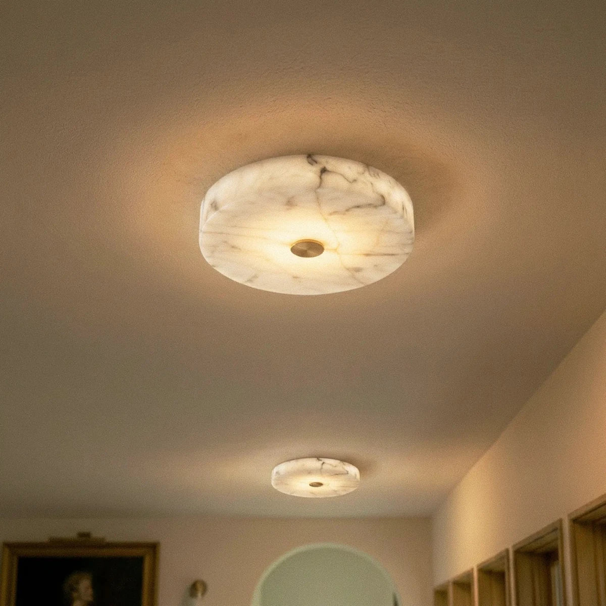 nuvlight Gaba Modern Luxury Alabaster Flushmount Light