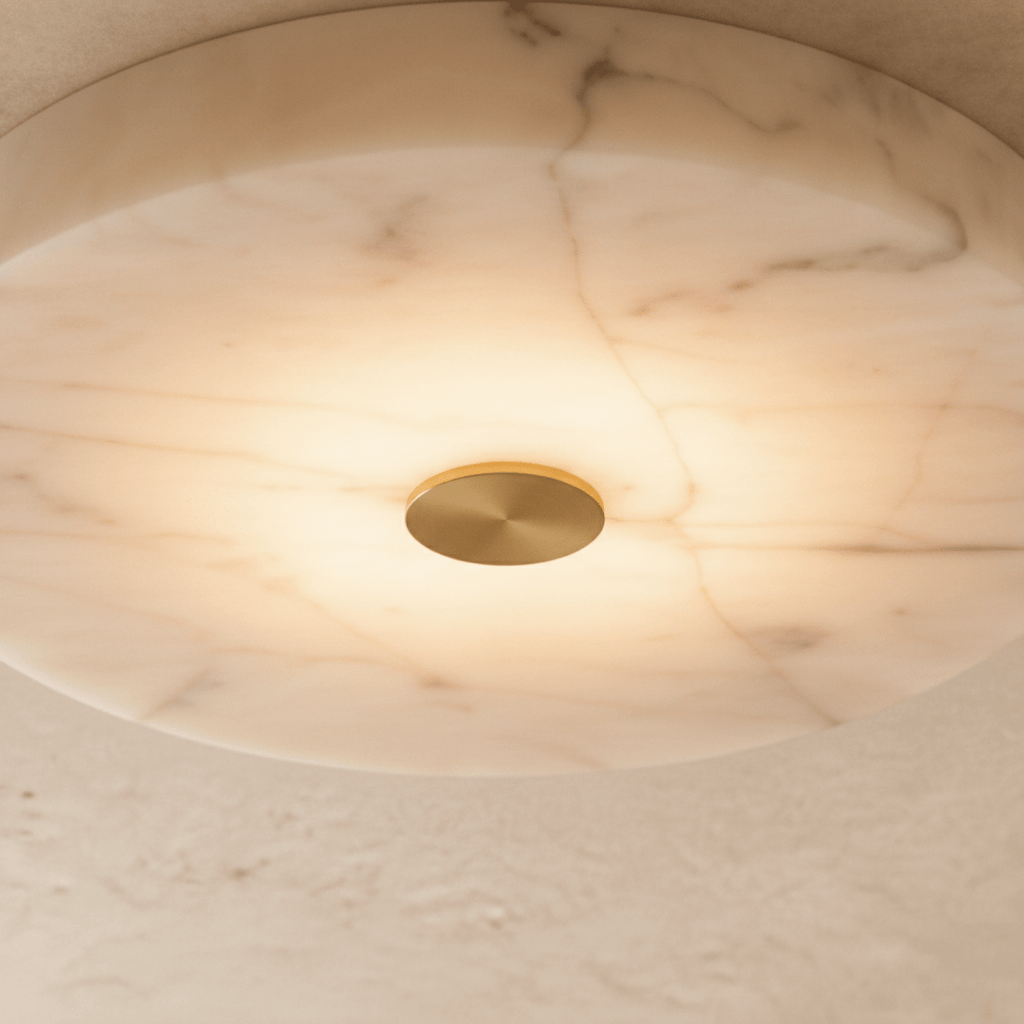 nuvlight Gaba Modern Luxury Alabaster Flushmount Light