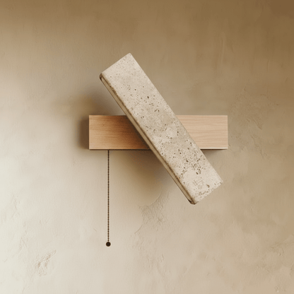 Nuvlight Glimra Travertine Wall Lamp