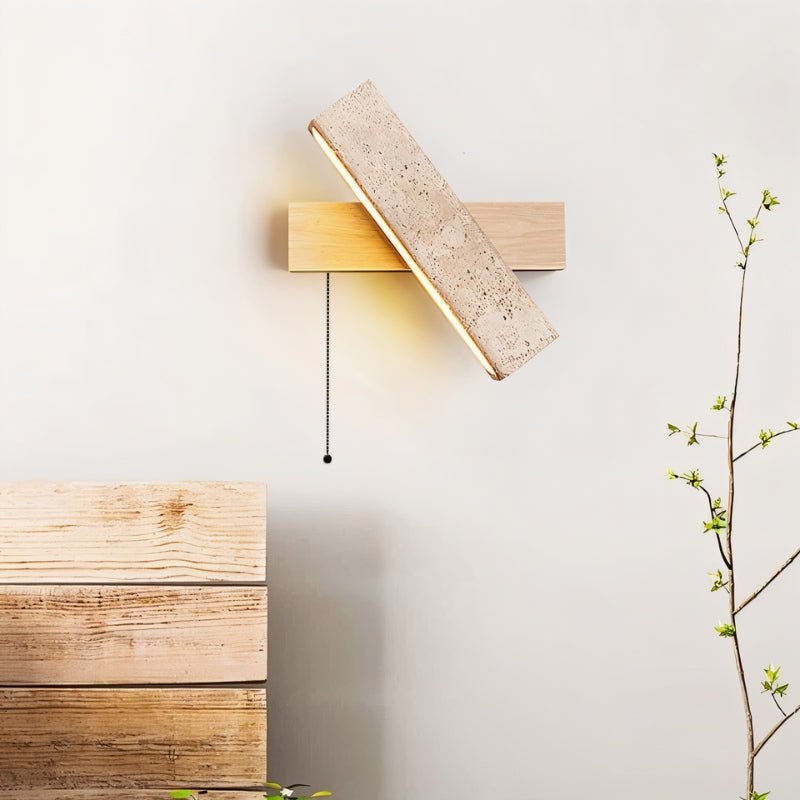 Nuvlight Glimra Travertine Wall Lamp