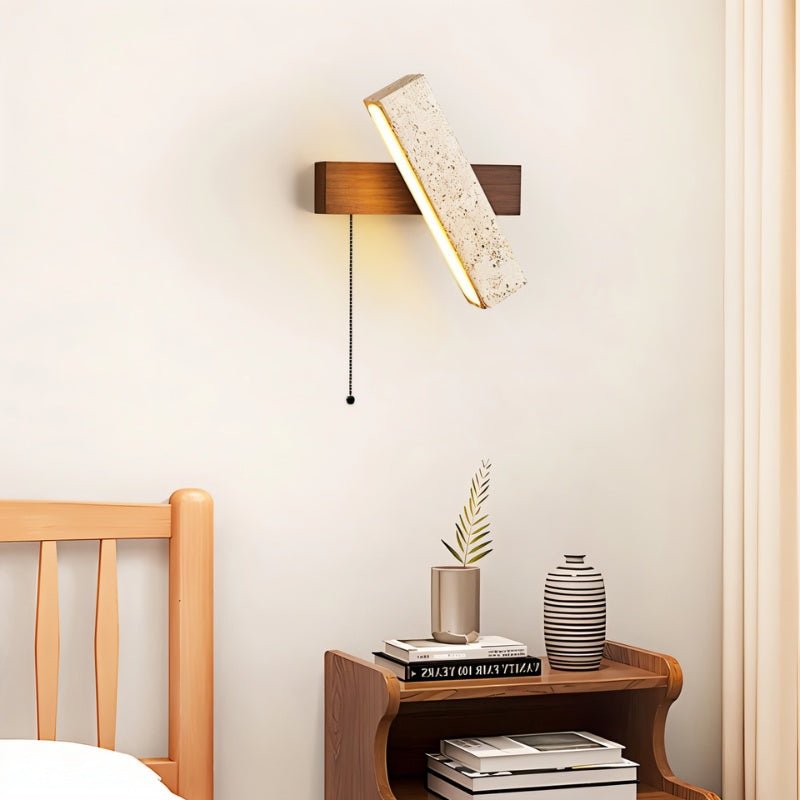 Nuvlight Glimra Travertine Wall Lamp