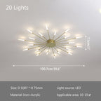 Artistic Fireworks Ceiling Light - Modern Swirl Burst Flush Mount for Living Room
