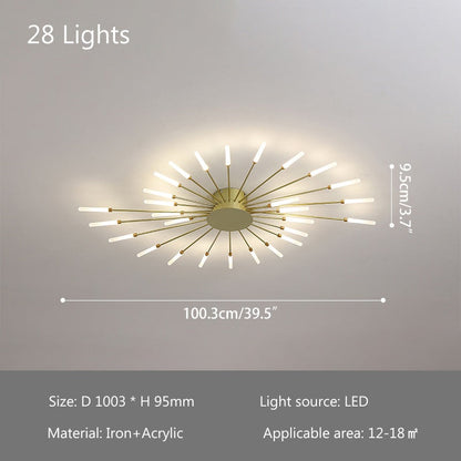 Swirl Flush Mount Ceiling Light for Living Room