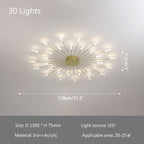 Artistic Fireworks Ceiling Light - Modern Swirl Burst Flush Mount for Living Room