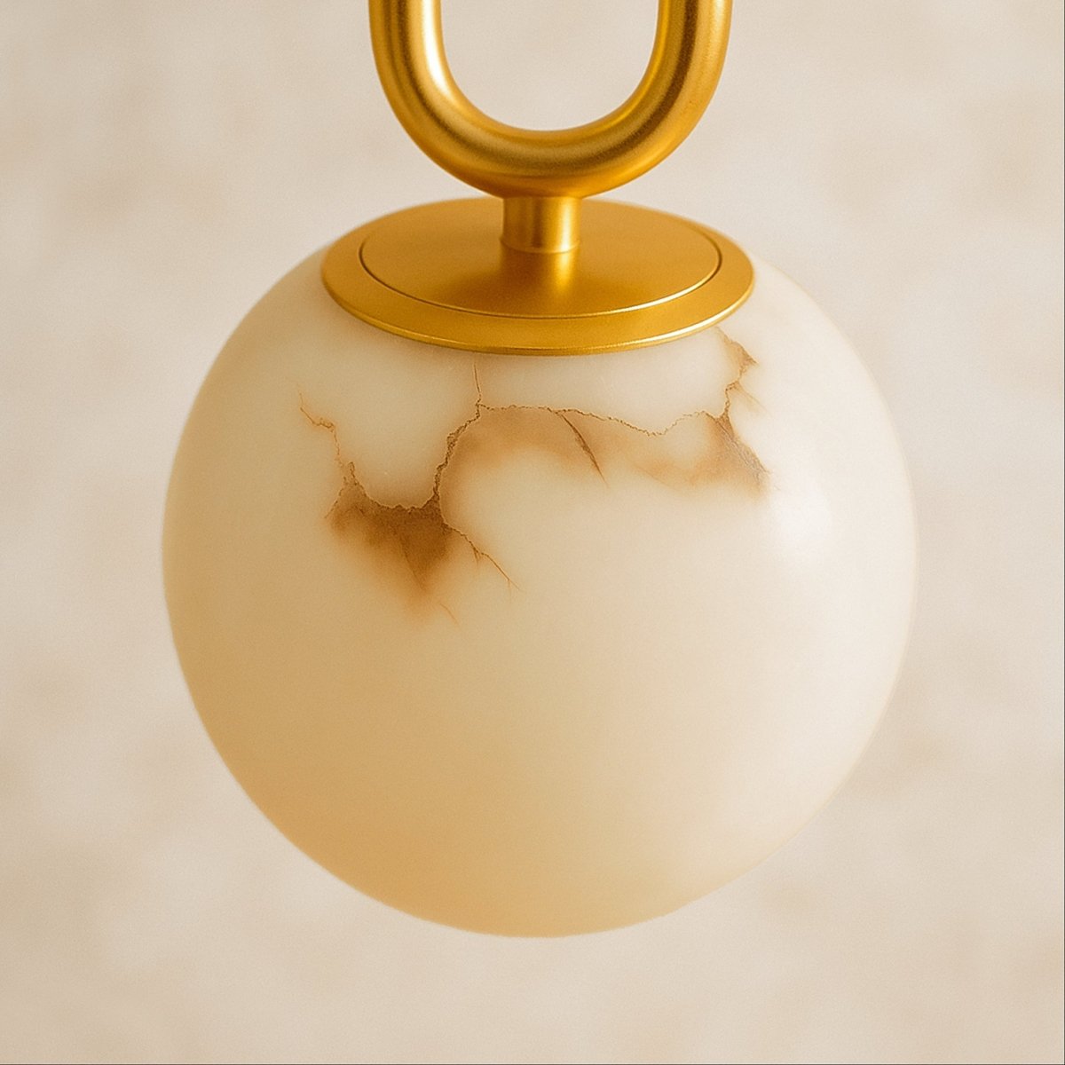 nuvlight Gong Modern Luxury Alabaster Pendant Light