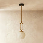 nuvlight Gong Modern Luxury Alabaster Pendant Light