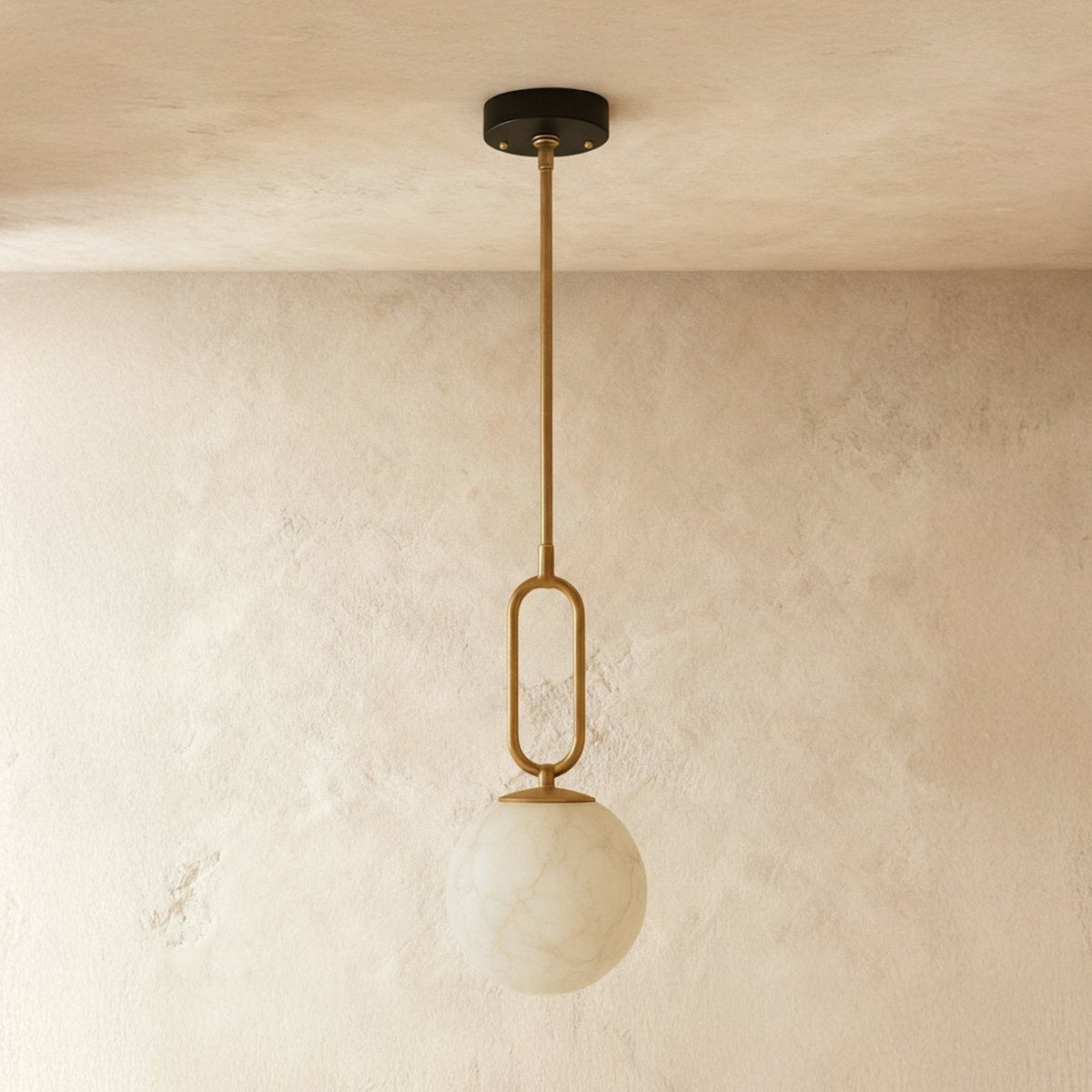 nuvlight Gong Modern Luxury Alabaster Pendant Light