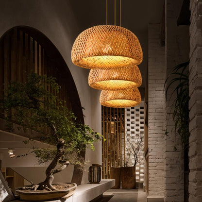nuvlight Rattan Cocoon Hand-Woven Pendant Light