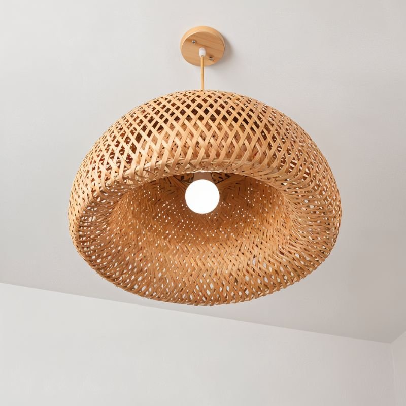 nuvlight Rattan Cocoon Hand-Woven Pendant Light