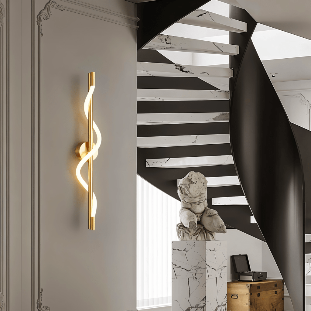 nuvlight Helixa Modernist Spiral Silicone LED Wall Sconce