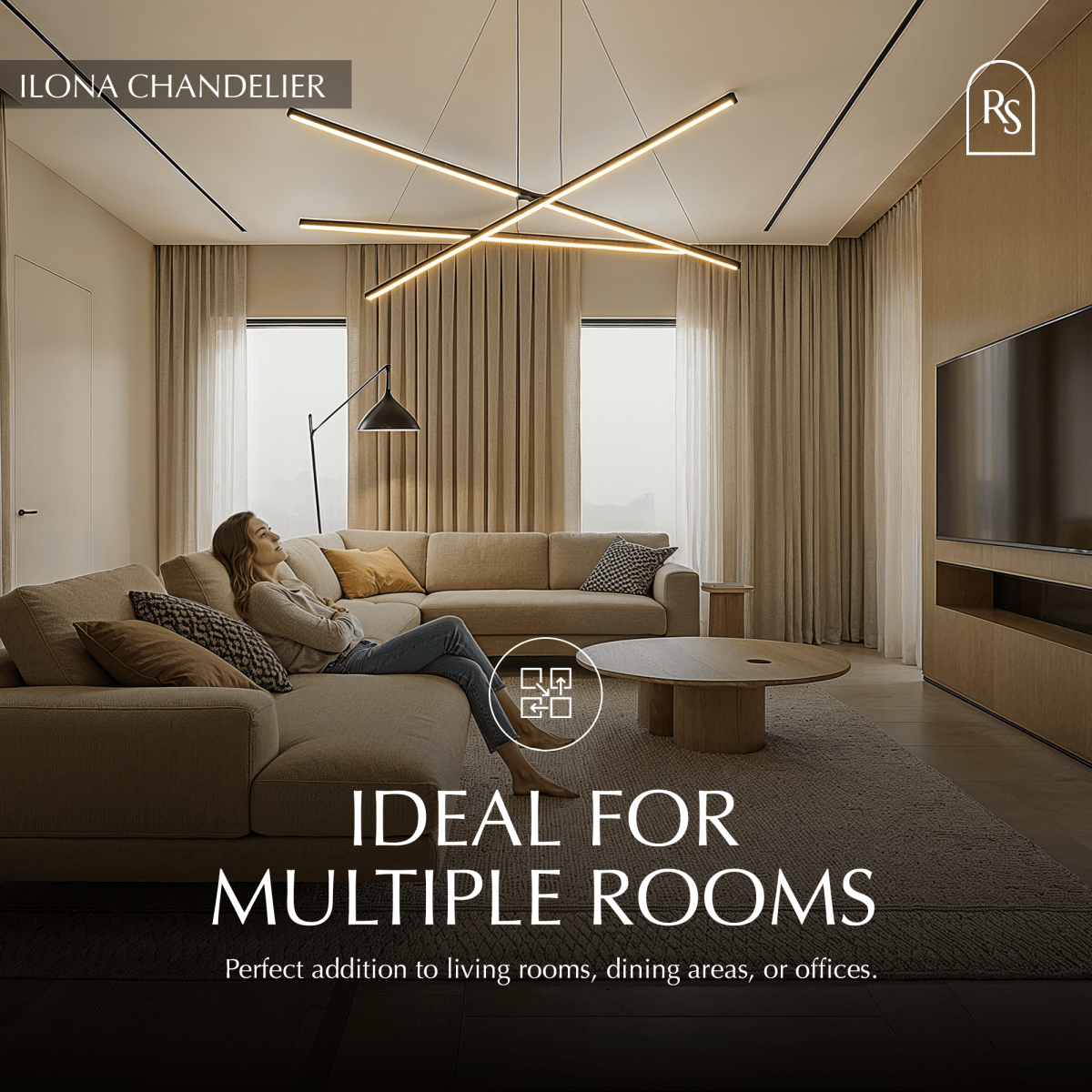nuvlight Ilona Modern Minimalist LED Chandelier