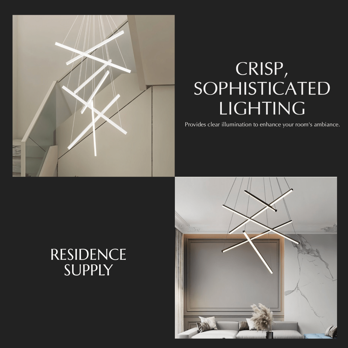 nuvlight Ilona Modern Minimalist LED Chandelier