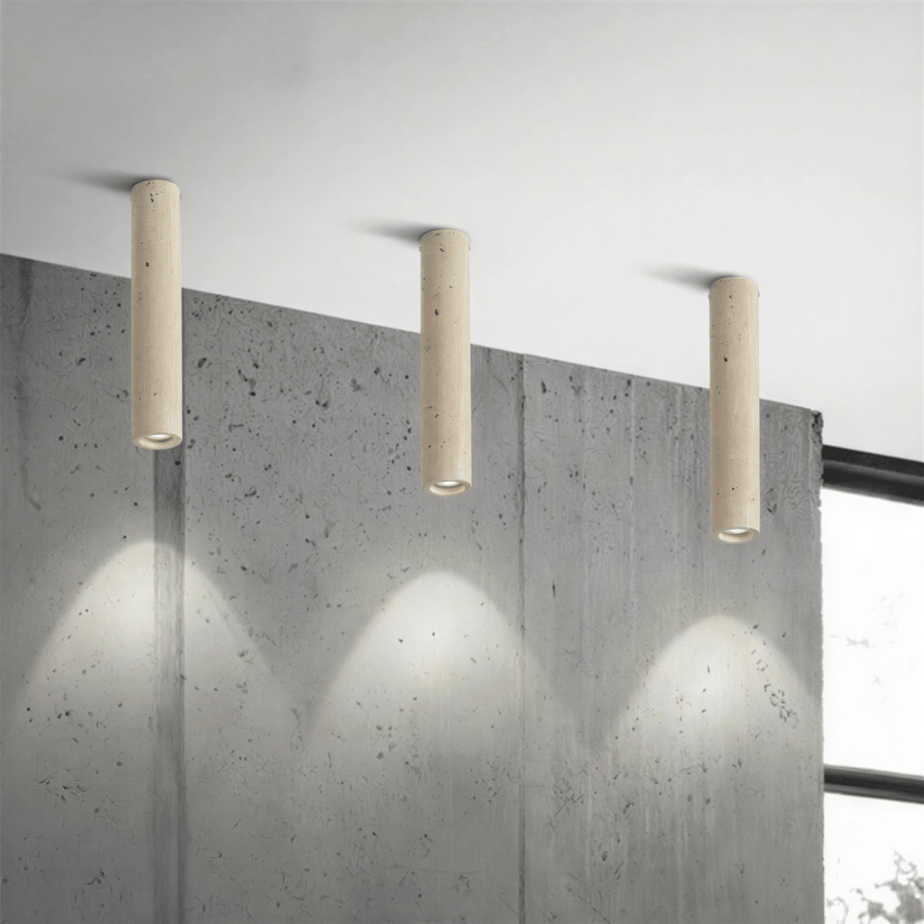 nuvlight Lino Modernist Travertine Solid Stone Surface-Mount Downlight
