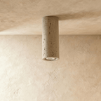 nuvlight Lino Modernist Travertine Solid Stone Surface-Mount Downlight