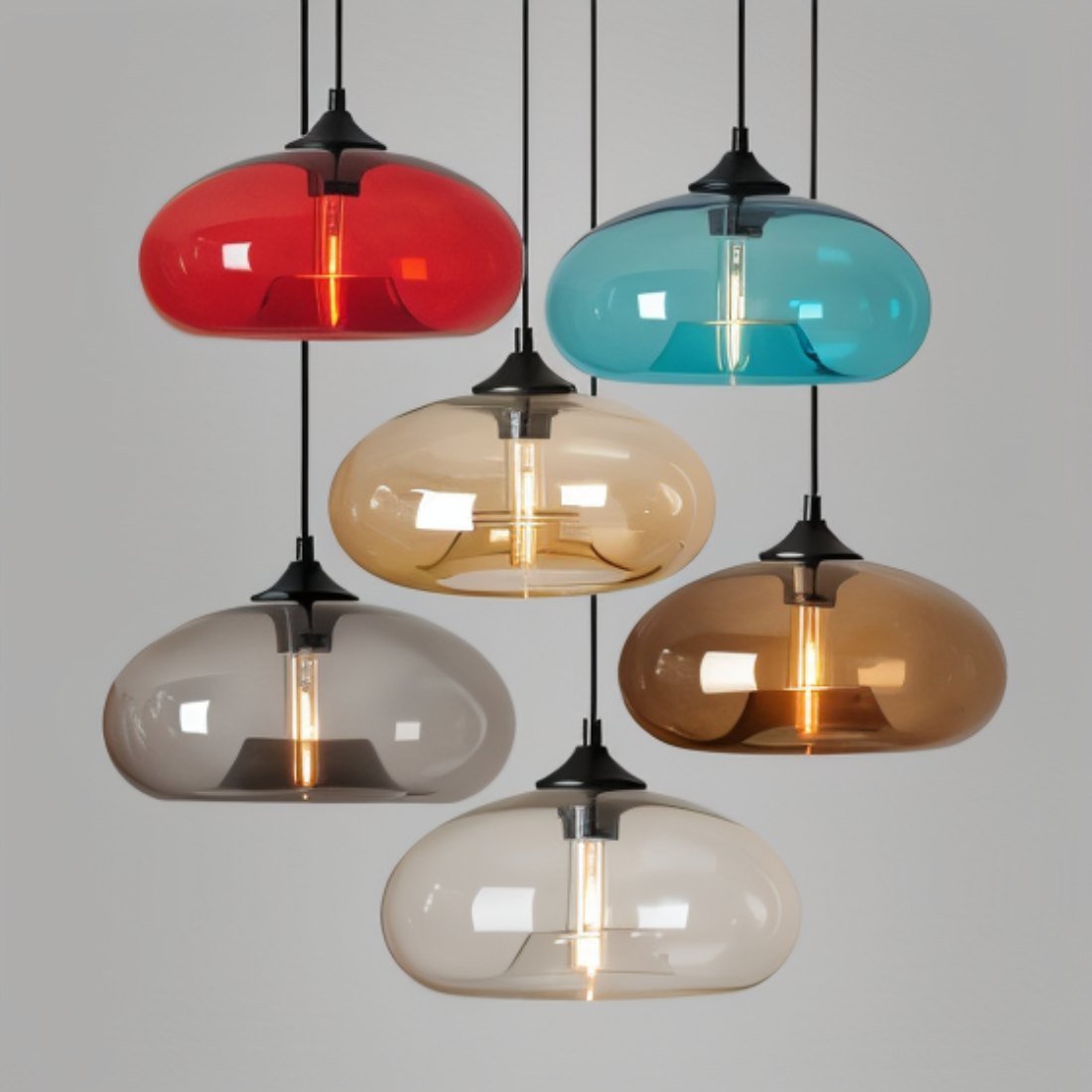 nuvlight Lustre Modern Luxury Glass Pendant Light