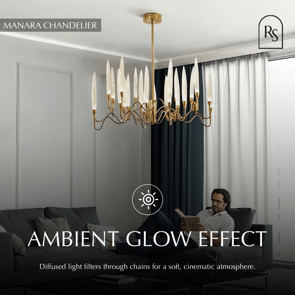 nuvlight Manara Modern Luxury Statement Chandelier
