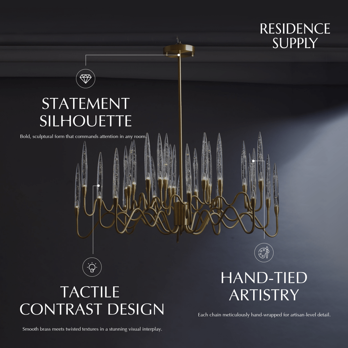nuvlight Manara Modern Luxury Statement Chandelier