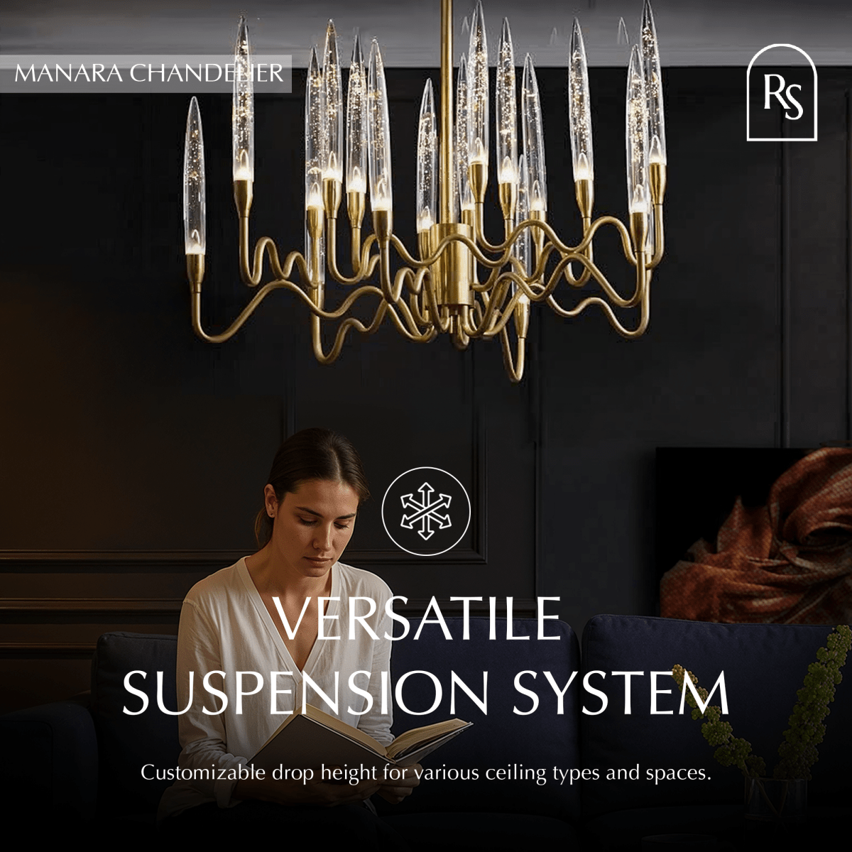 nuvlight Manara Modern Luxury Statement Chandelier