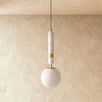 nuvlight Marlo Modernist Frosted Globe Pendant Light