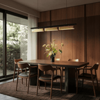 nuvlight Munira Modernist Symmetrical Opal Linear Chandelier