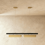 nuvlight Munira Modernist Symmetrical Opal Linear Chandelier