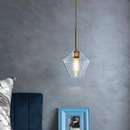 nuvlight Nozara Mid-Century Geometric Smoked Glass Pendant