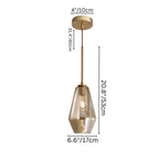 nuvlight Nozara Mid-Century Geometric Smoked Glass Pendant