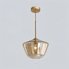 nuvlight Nozara Mid-Century Geometric Smoked Glass Pendant