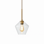 nuvlight Nozara Mid-Century Geometric Smoked Glass Pendant