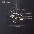 Grand Tiered Ring Chandelier - Modern Luxury Multi-Tier Lighting for Foyer & High Ceiling