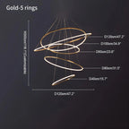 Grand Tiered Ring Chandelier - Modern Luxury Multi-Tier Lighting for Foyer & High Ceiling