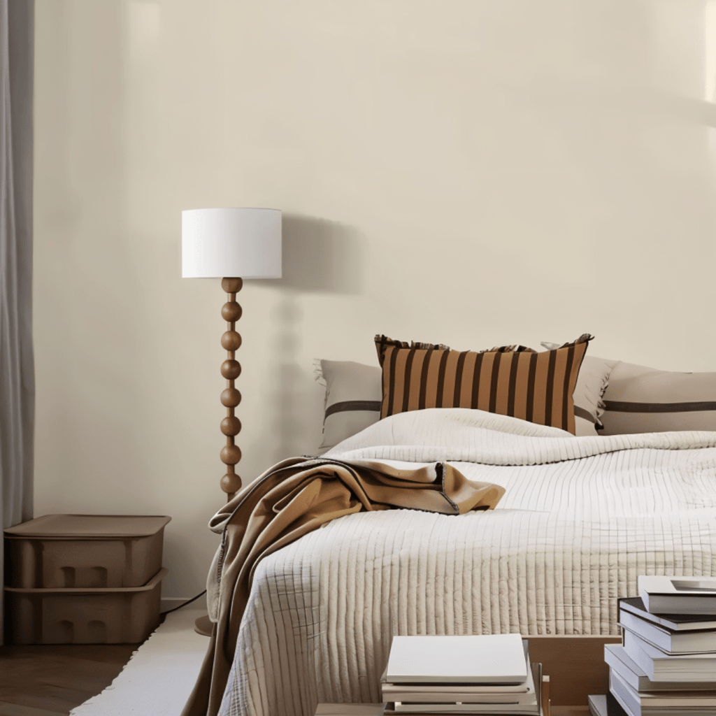 nuvlight Olan Modernist Stacked-Sphere Solid Wood Floor Lamp