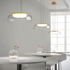 nuvlight Omnira Modernist Hand-Blown Clear Glass Pendant