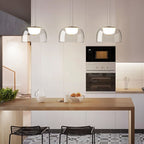 nuvlight Omnira Modernist Hand-Blown Clear Glass Pendant