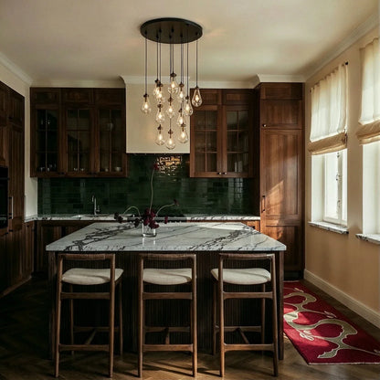 nuvlight Pulcher Modern Luxury Glass Tear Chandelier