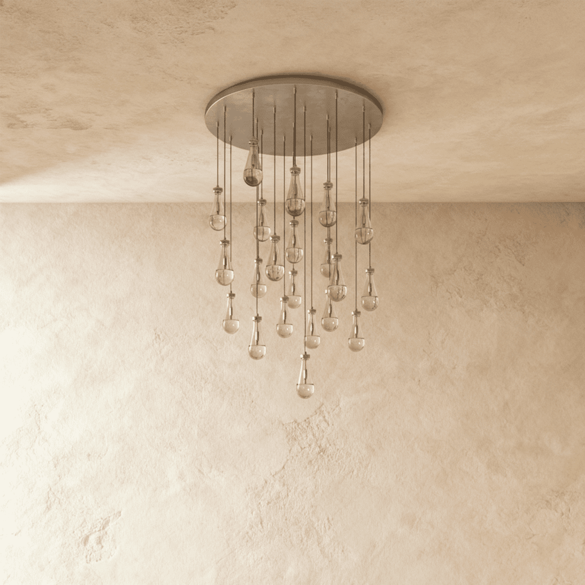 nuvlight Pulcher Modern Luxury Glass Tear Chandelier