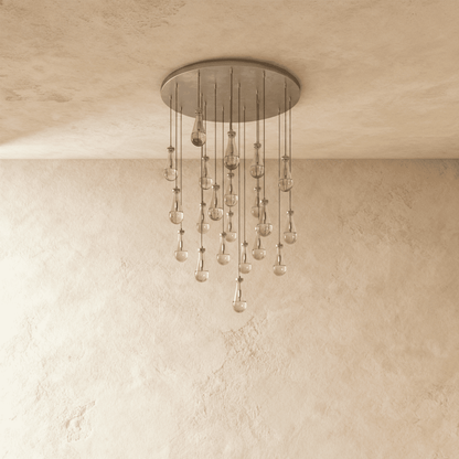 nuvlight Pulcher Modern Luxury Glass Tear Chandelier