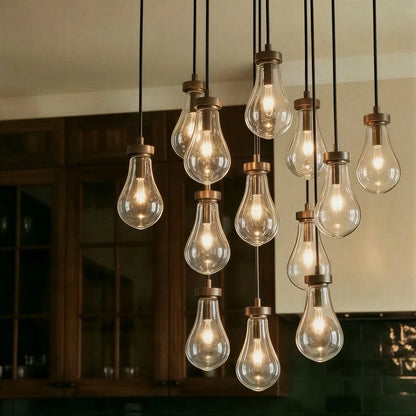 nuvlight Pulcher Modern Luxury Glass Tear Chandelier
