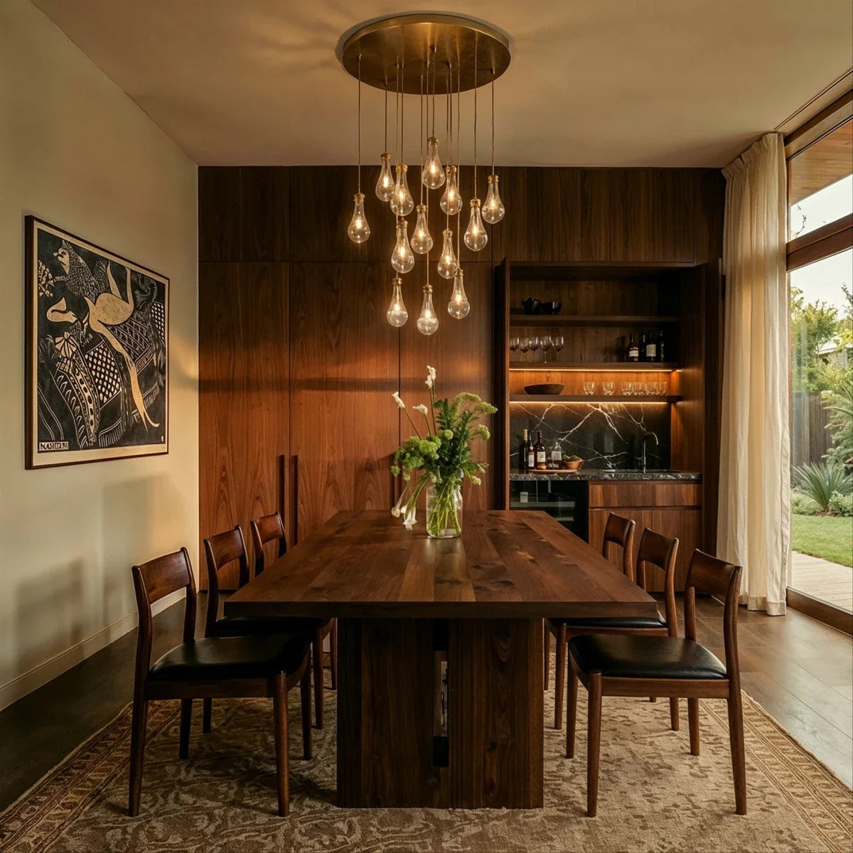 nuvlight Pulcher Modern Luxury Glass Tear Chandelier
