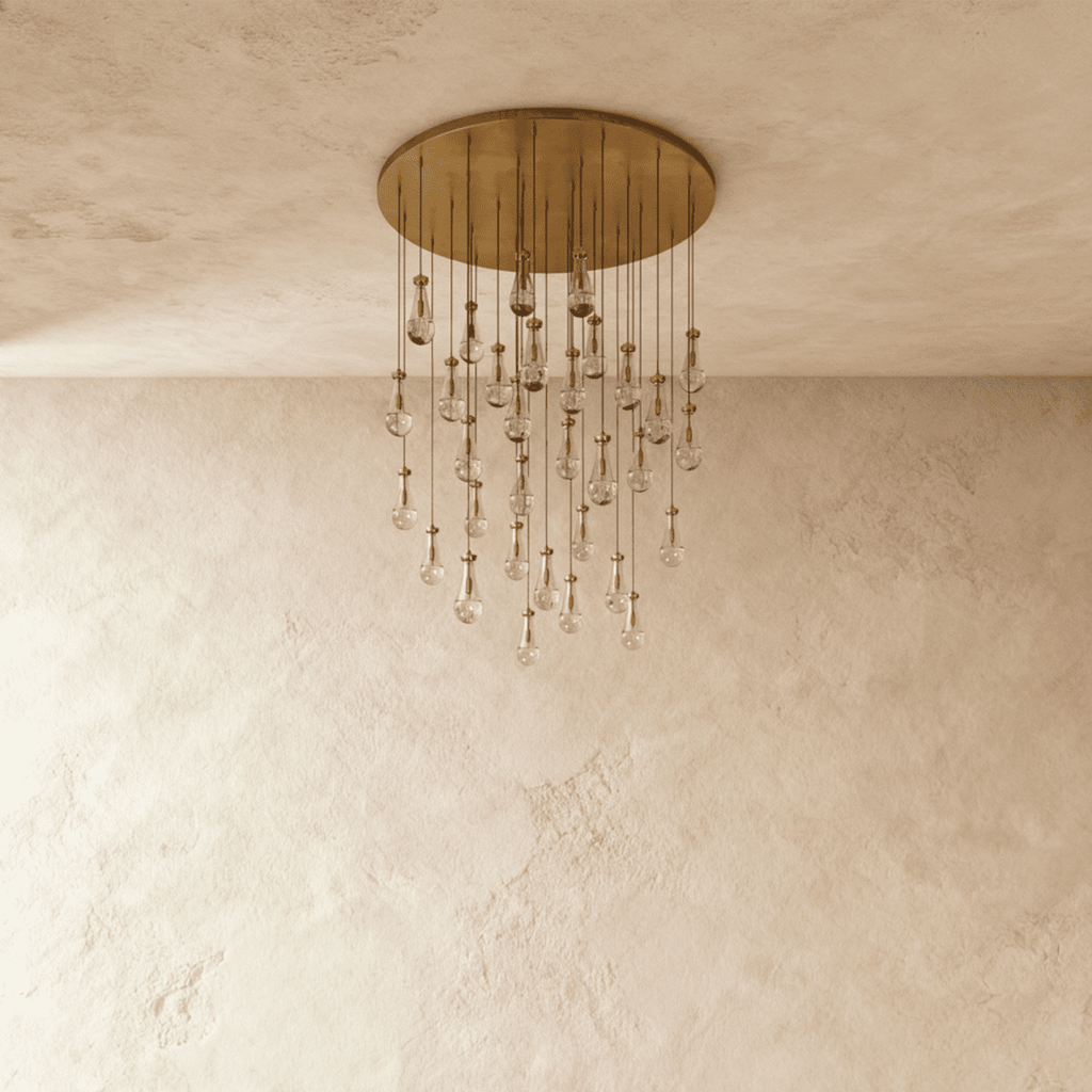 nuvlight Pulcher Modern Luxury Glass Tear Chandelier