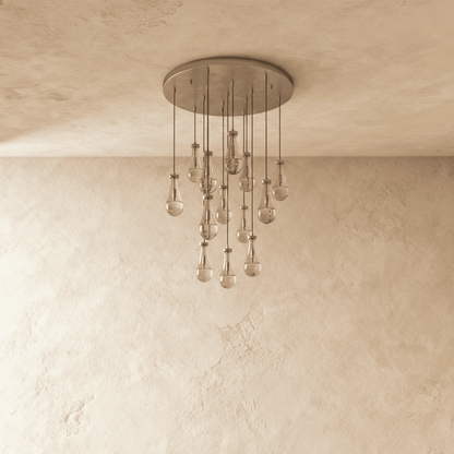 nuvlight Pulcher Modern Luxury Glass Tear Chandelier