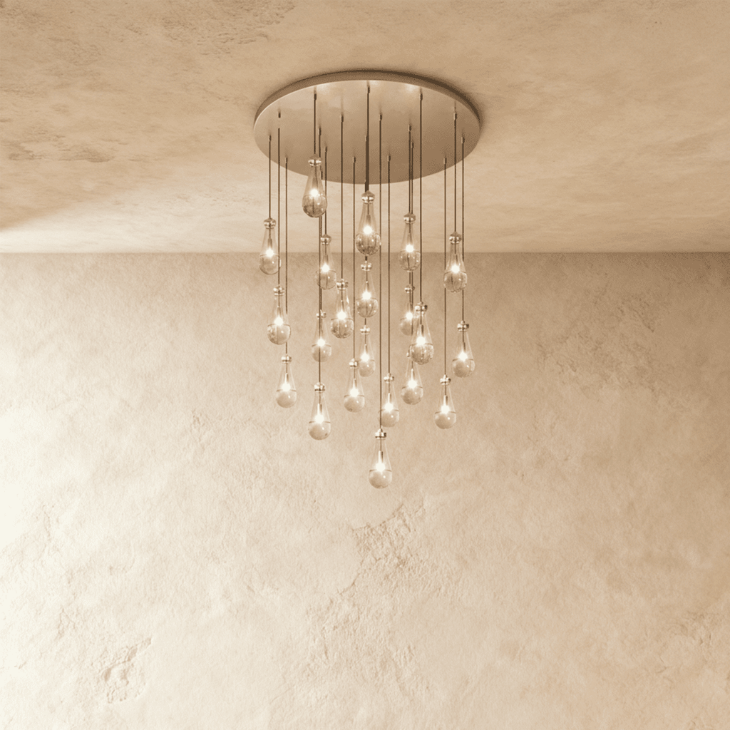 nuvlight Pulcher Modern Luxury Glass Tear Chandelier