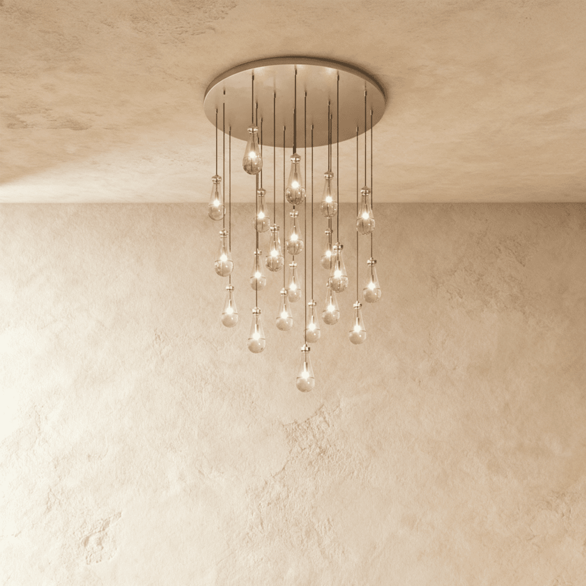 nuvlight Pulcher Modern Luxury Glass Tear Chandelier