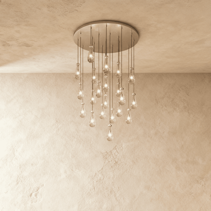 nuvlight Pulcher Modern Luxury Glass Tear Chandelier