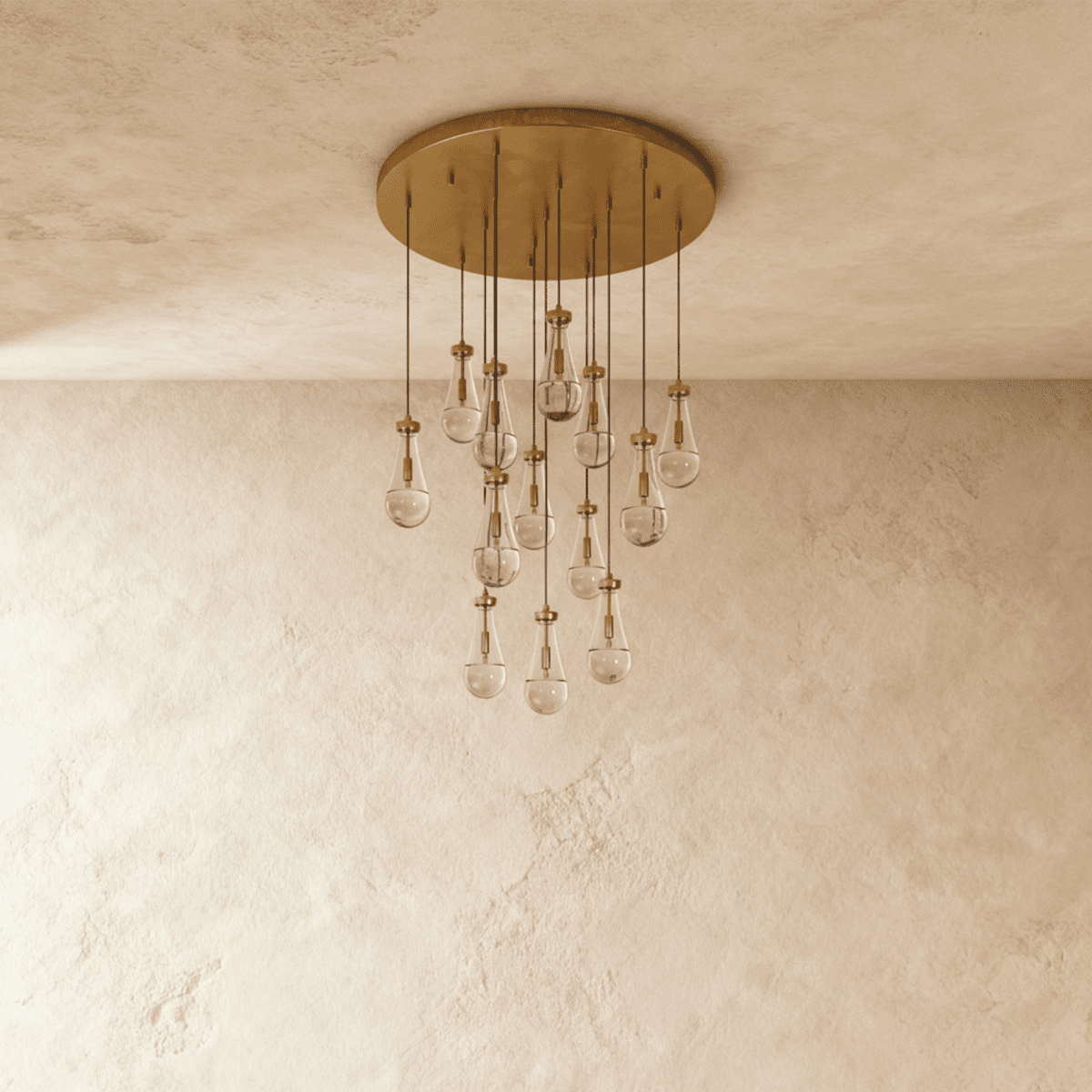 nuvlight Pulcher Modern Luxury Glass Tear Chandelier